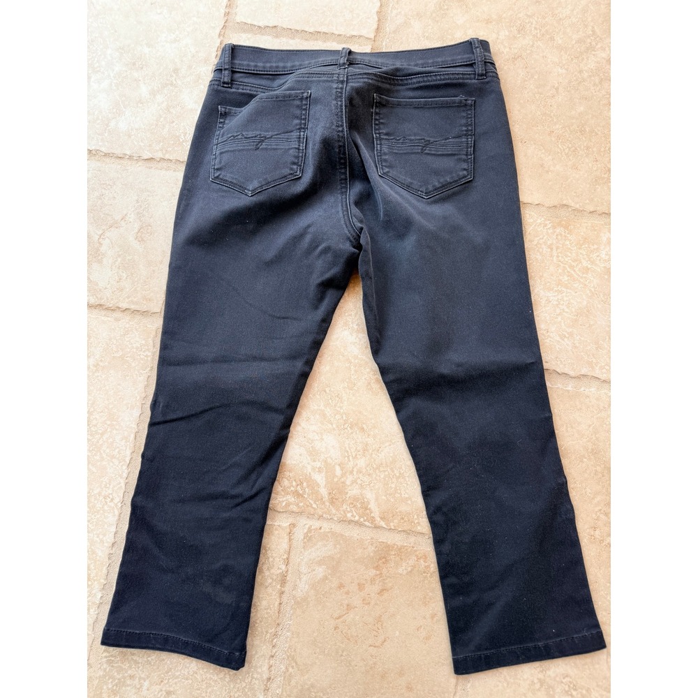 New York & Company Soho Jeans Crosby Slim Leg Crop Black Pants Womens Size 6 - Picture 2 of 9